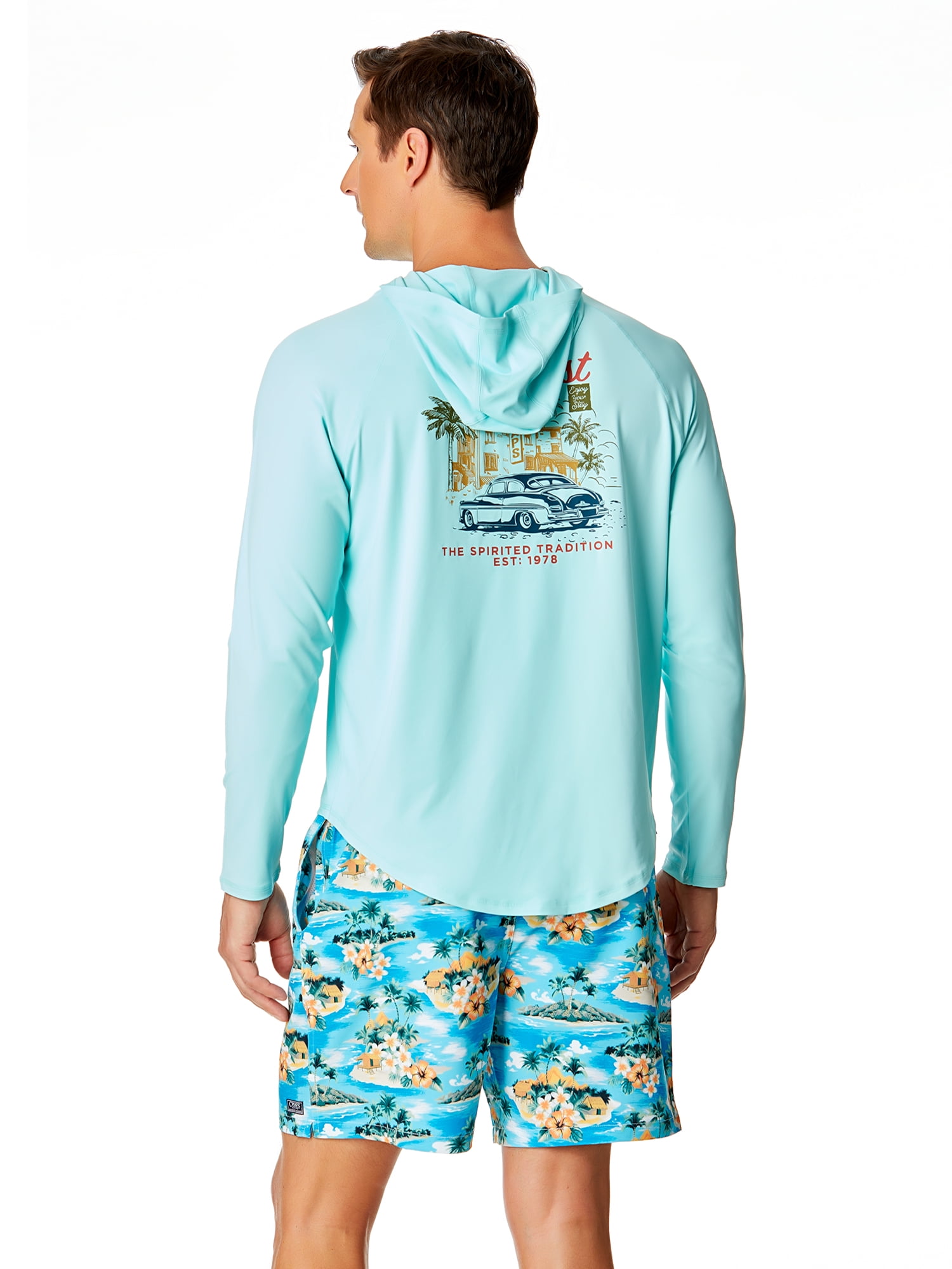 Chaps Men's & Big Men's Swim Trunks with UPF50+, 7" Inseam, Sizes S-3XL