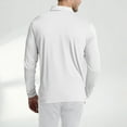 thumbnail image 4 of Inglocry Men's Golf Polo Shirts Long Sleeve Performance Collar Shirts Lightweight Summer Casual Quick Dry Tee White M, 4 of 5