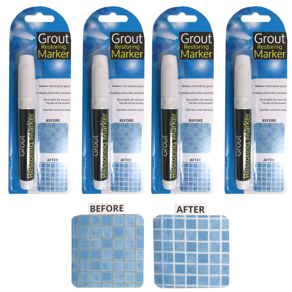 4 Tile Grout Marker Repair Marker Wall Pen White Odorless Non Toxic