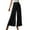 Black, variant on Solid Color Women Fashion Bow Loose High Waist Pleated Wide Leg Pants Belted Pants Trousers Daily Relaxed Fit Breathable Bottoms