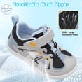 thumbnail image 6 of Barerun Toddler Sandals for Girls Boys Quicky Dry Non Slip,Wide,Breathable,Closed Toe BlueGrey,6 Toddler, 6 of 9