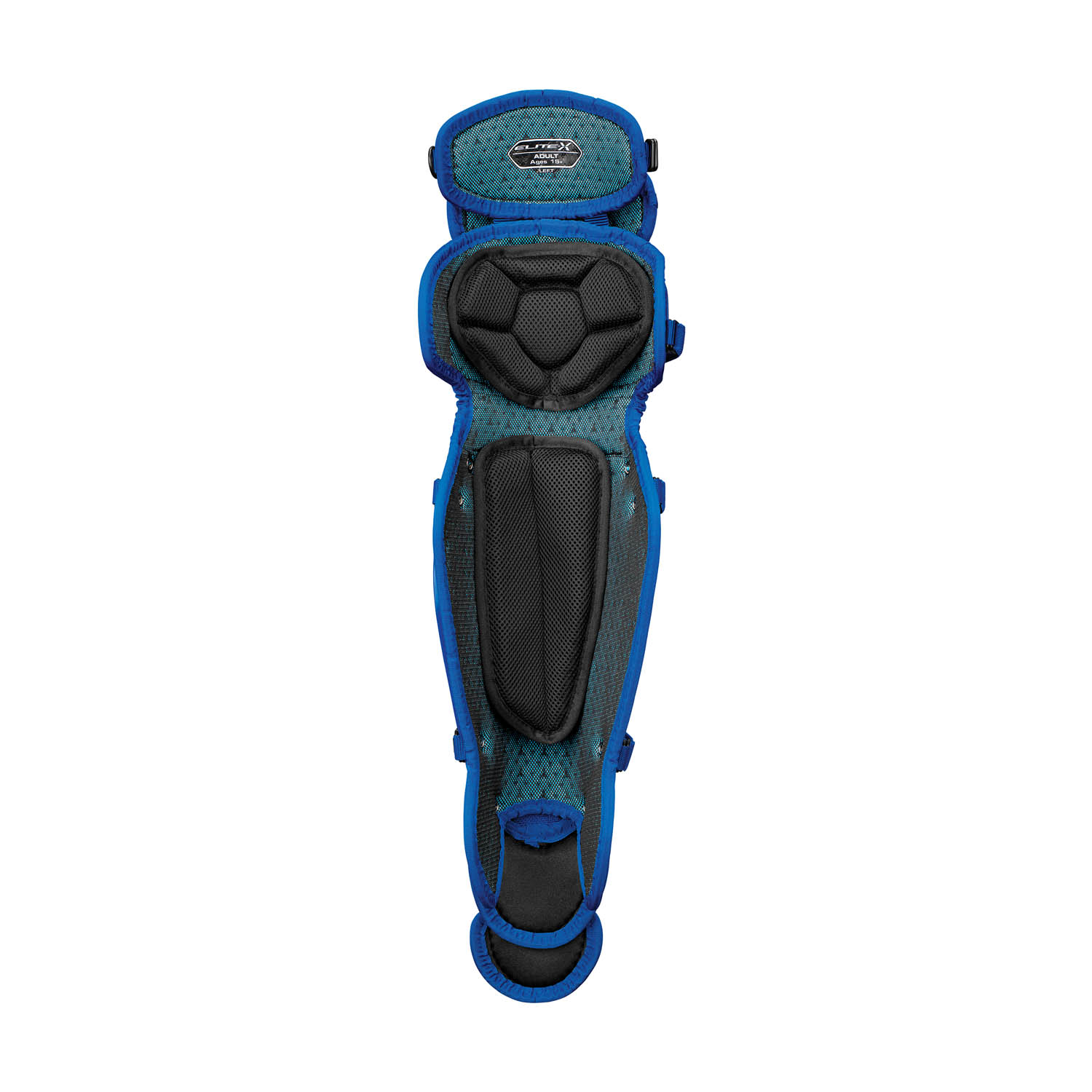 Easton Elite X Baseball Intermediate Leg Guards | Royal/Silver | Intermediate