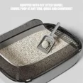 thumbnail image 6 of Easy Clean Cat Toilet Box with Scoop Semi Enclosed High Fence Open Top Kitty Litter Tray Durable Spacious Sandbox Pet Accessory, 6 of 9