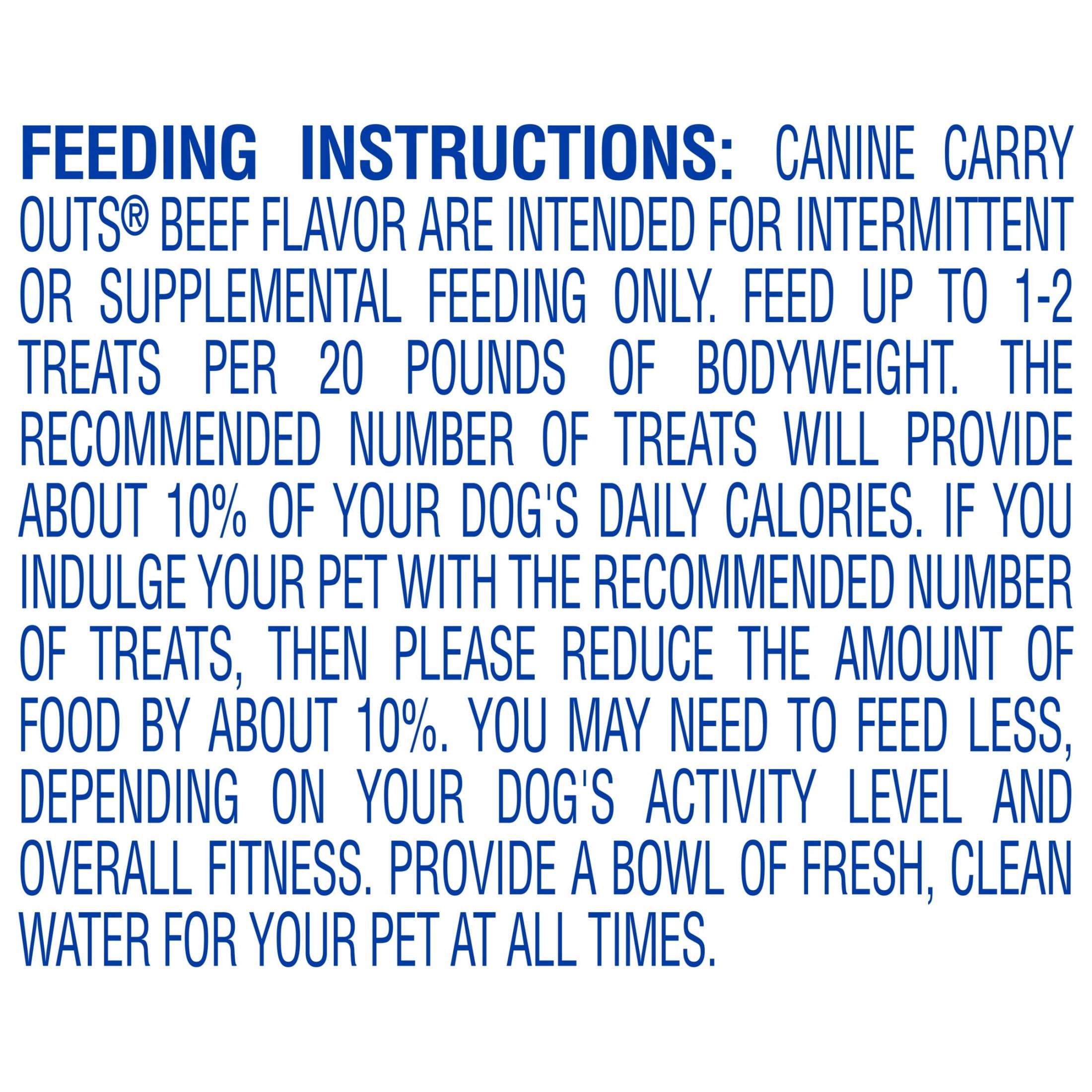 (24 pack) Canine Carry Outs Beef Flavor Dog Treats, 4.5 oz Bag