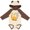 Natural & Brown w Ears, variant on Inktastic My Noni Loves Me Boys or Girls Long Sleeve Baby Bodysuit