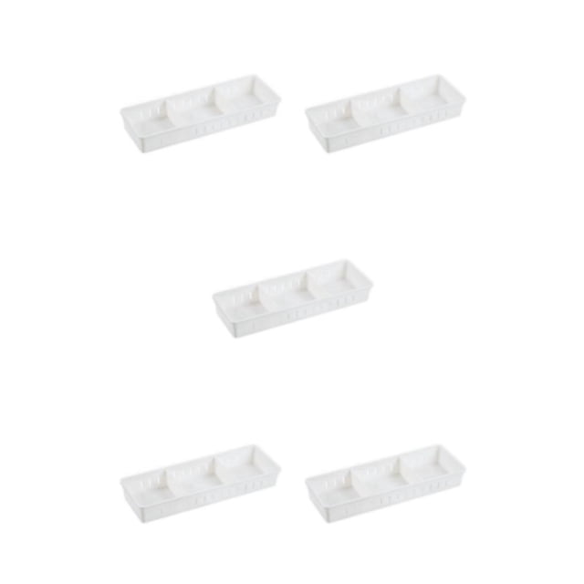 kurtrusly White Easy Assembly Organizer Box Set Up Storage Effortlessly Durable Stylish Drawer Storage Box L 5Set
