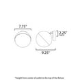 thumbnail image 5 of E20369-92MG ET2 Lighting Half Moon-9W 1 LED Wall sconce-7.75 Inches wide by 7.75 inches high-Metallic Gold Finish, 5 of 5