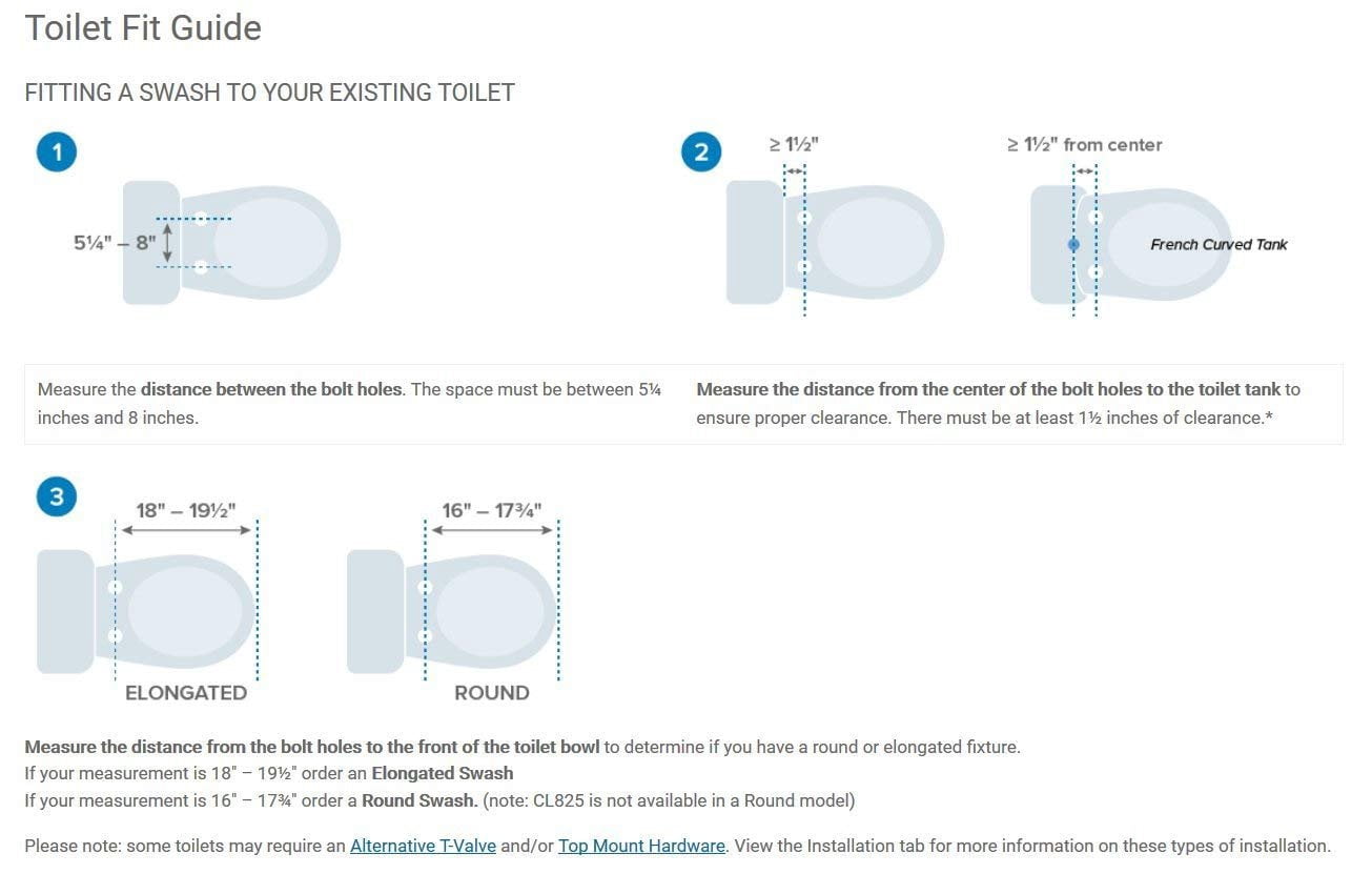 Brondell S300RW Swash 300 Round Advanced Bidet Toilet, 54 OFF