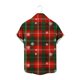 thumbnail image 4 of Blusa y camisa de manga corta con cuello vuelto para hombre, blusa informal de moda con cuello vuelto, blusa estampada de manga corta con botones, blusa de poliéster para hombre, 4 of 5