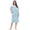 Blue Butterfly, variant on Casual Nights Women's Snap Front Lightweight Housecoat | Short Sleeve House Dress Duster Lounger Robe with Pockets | Cotton Poly Knit, Mid Calf | Green Teal Butterfly - XX-Large