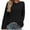 Black, variant on XMMSWDLA Women's Sweaters Crewneck Pullover Long Sleeve Knit Fall Winter Pullover Jumper Tops