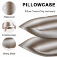 thumbnail image 5 of Brown White Ombre Throw Pillow Covers 16x16 Inch Set of 2, Abstract Art Modern Brown Gradient Waterproof Outdoor Pillow Covers, Decorative Cushion Pillowcases for Couch, Sofa, Bed, Garden, Patio, 5 of 9