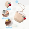 thumbnail image 4 of Conjunto de sombrero de paja y cartera de paja con protección solar para niños con circunferencia de la cabeza de 50 a 54 cm, linda decoración de cerezas, sombrero para el sol de verano Beige, 4 of 5