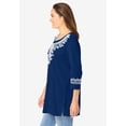 thumbnail image 3 of Woman Within Plus Size Embroidered Knit Tunic, 3 of 6