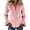 01 Pink, variant on Fewfanhot Womens Tops Long Sleeve Button Down Shirts Casual Loose Fit Collared Blouses