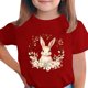 thumbnail image 1 of Manga Corta Crop Top para Niños con Lindo Estampado de Pascua, Cuello Redondo Casual Graphic Tee para 3-14 Años, Tela Suave Transpirable, 1 of 5