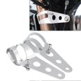 thumbnail image 3 of 1 paire de supports de phare de moto en fer, support de montage universel (argent), 3 of 4
