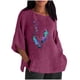 thumbnail image 1 of Camiseta de Manga Corta de la Mujer Casual Cuello Redondo Impresión Superior, Camiseta Ligera para Diario, Fiesta Y Todas las Estaciones, 1 of 4