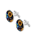 thumbnail image 2 of Sunflower Elegant Men's Cufflinks Set for Formal Attire, Made of Stainless Steel, for Business Meetings and Special Occasions, 2 of 6