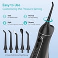 thumbnail image 3 of Dental water flosser, 300 cordless portable electric water flosser, 4-mode oral irrigator, waterproof rechargeable water flosser, deep cleaning, removing plaque, suitable for braces, home, and travel, 3 of 4