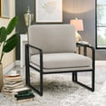 thumbnail image 5 of Andeworld Modern Accent Chairs, Upholstered Living Room Chairs Linen Arm Chair Accent Chairs for Living Room with Metal Frame Light Khaki, 5 of 8