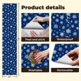 thumbnail image 4 of Peel and Stick Wallpaper Contact Paper Snowflakes Blue snowflake xmas abstract Self Adhesive and Removable 24in x 118in, 4 of 8