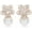 Gold, variant on Fashion Chic Simulated Pearl Studs Snowflake Earrings For Women