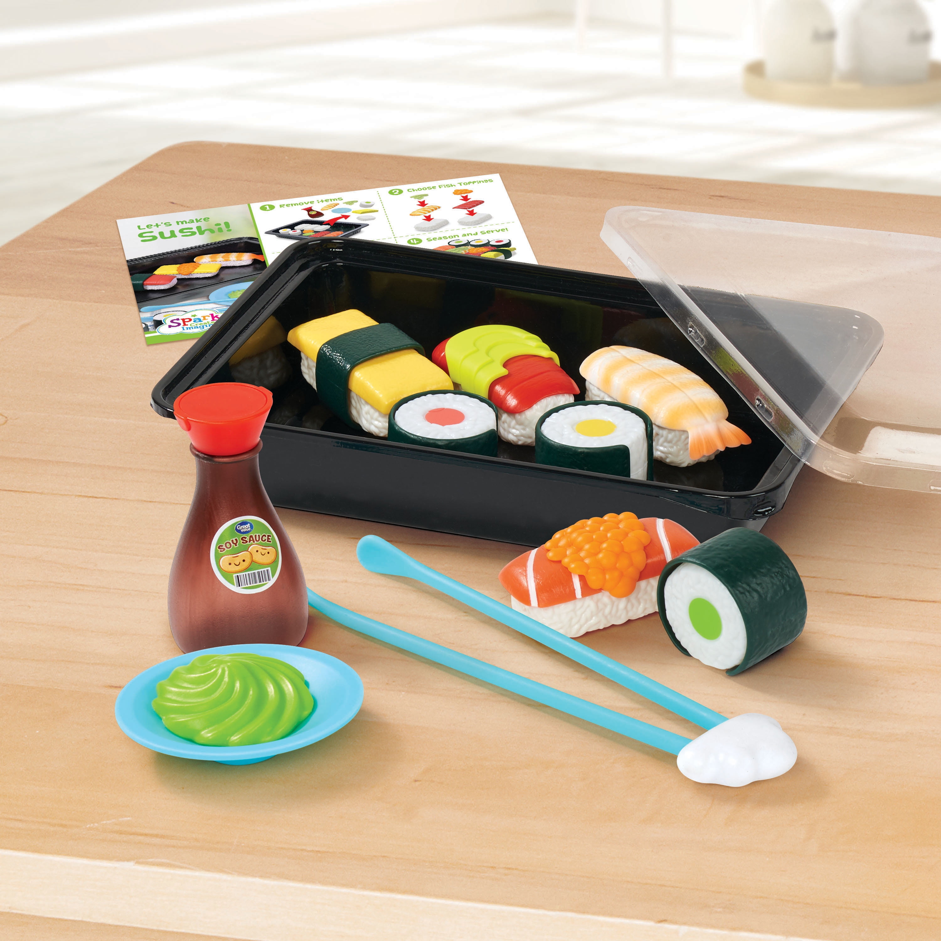 SIMPLY SUSHI KIT - 65 minute DVD Meal Kit - Mat - Fish Tweezers