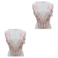 thumbnail image 4 of maskred Applique en Dentelle Robuste et Durable avec Perles 3D et Strass avec Matériaux Robustes et Durables Plusieurs Couleurs Champagne Rose un 2ensemble, 4 of 6