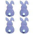 thumbnail image 1 of Juego de 4 cubiertos de conejo, bolsa para cubiertos de conejo de Pascua, juego de cubiertos con cola, 1 of 2