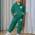 thumbnail image 3 of Uobin Trendy Printed Girls Hoodie Outfits SetsCasual Versatile Hooded Sweatshirt & Jogger Pants Fashion Two Piece Kids Sets 2-13 Years, 3 of 6
