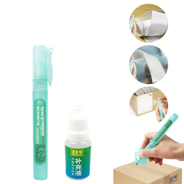 Portable Thermal Paper Privacy Eraser Set (10ml+10ml Refill) - Privacy Cover Spray, Information Coverage Spray for Privacy Protection(Style C)