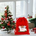 thumbnail image 4 of Fmbmuo Medium Candy Bags Red 1Pcs Snowman Decorations Drawstring Cloth Fluorescent Christmas Bag for Xmas Party Favors, 4 of 5