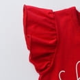 thumbnail image 3 of Toddler Baby Girl Clothes Cartoon Pattern Ruffled Tops and Shorts Summer Outfits Red 2-3T, 3 of 6
