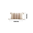thumbnail image 3 of Funda de Almohada con Borlas Decorativas - Funda de Cojín de Sofá Bordada y Suave para Sofá o Cama, Cubierta de Cojín Blanca con Cremallera Oculta, 12x20 pulgadas (30x50 cm), Paquete de 1, 3 of 6