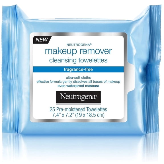 Neutrogena Make-Up Remover Cleansing Towelette, Fragrance-Free 25 ea (Pack of 2)