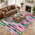 thumbnail image 3 of Area Rugs 5'x7', Purple Green Carpet Runner Indoor Outdoor Rugs Home Decor Aesthetic, Ink Painting Modern Abstract Art Non Slip Mats Washable Accent Rug for Living Room Bedroom, 3 of 8