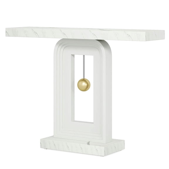 Resenkos Entryway Table, Console Sofa Table,39.4" Console Table, Modern Sofa Entryway Table with Gold Decor