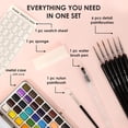thumbnail image 2 of Set de pintura de acuarela Grabie de 50 colores con pincel, 2 of 6