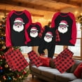 thumbnail image 4 of Mifsaly Christmas Family Pajamas Matching Sets 2025 Loose Christmas Pjs Crewneck Raglan Long Sleeve Sleepwear Merry Xmas Print Patchwork Nightwear Loose Plaid Pants Festival Funny Gifts Outfits, 4 of 4