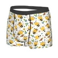 thumbnail image 2 of Disketp Bee And Flowers Men'S Boxer Briefs,Soft And Breathable Cotton Underwear With Comfortflex Waistband, 2 of 8