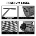 thumbnail image 3 of EuKer 24" Compost Spreader, Metal Mesh Lawn Spreader with Adjustable Push Pole for Topsoil, Fertilizer, Mulch, Set of 2, Black, 3 of 7