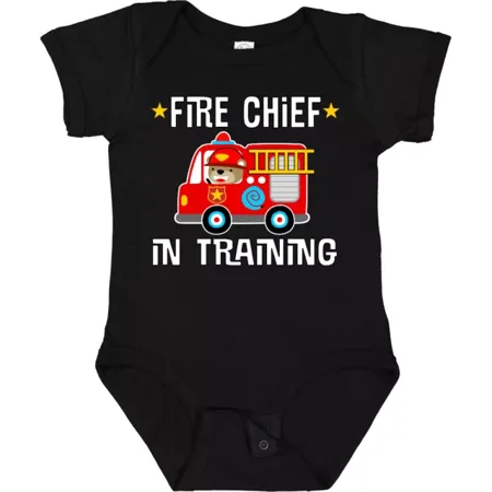 Baby Bodysuit BELLA CANVAS Future Fire Chief In Training Baby Bodysuit Firefighter Fireman Childs