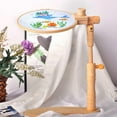 thumbnail image 4 of Rotated Table Embroidery Frame Stand - Adjustable Cross Stitch Scroll Frame  Beech Wood Quilting Frame Needlepoint Holder Stretch Bar for Stitching Sewing Craft, 4 of 6