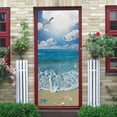thumbnail image 4 of Door Stickers Peel and Stick Ocean Art Decals Door Murals Blue Beach 3D Vinyl Wrap Wallpaper Removable Doors Poster for Home Decor,SP-F562,M(44x200cmx2Pcs), 4 of 14
