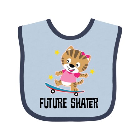 

Inktastic Skateboarding Girls Future Skater Gift Baby Girl Bib