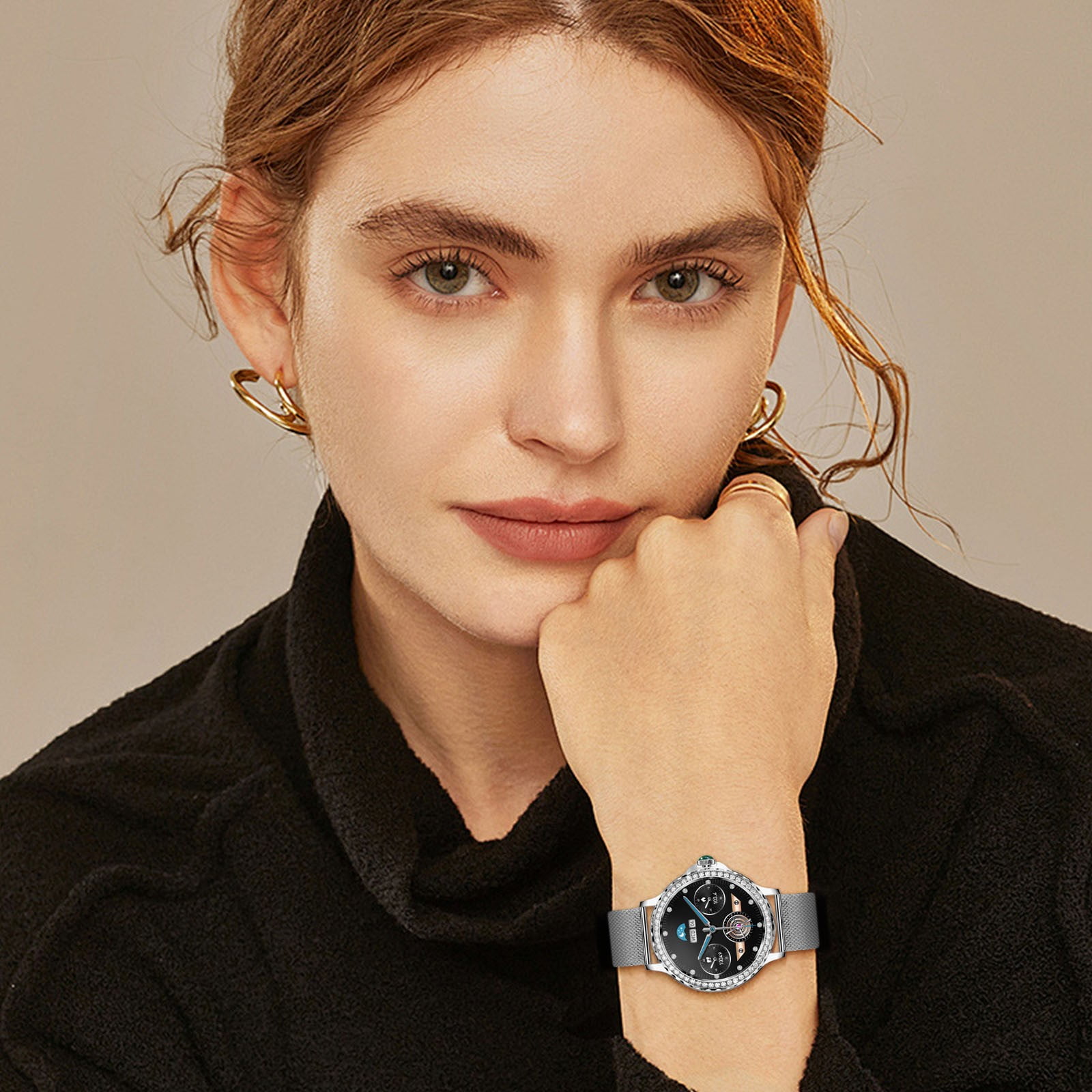Women's Smart Watch 1.3 Inch Smart Watch For Android And IOS Phones IP68 Water Fitness Watch Voice Features For Women And Men