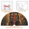 thumbnail image 4 of Rateoe Tiger In The Fallen Leaf Forest Print Christmas Tree Skirt 30" for Xmas Holiday New Year Party Circle Tree Mat Ornaments Decoration, 4 of 7