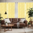 thumbnail image 2 of Ambesonne Modern Window Curtains, Pineapple Fruit, Each 28" W x 63" L, White and Yellow, 2 of 5