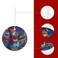 thumbnail image 4 of Christmas Ceramic Ornament Stained Glass-style Snowman 3" Ceramic Christmas Ornament Let It Snow Snowman Collectible Present Gift Xmas Tree Decoration Xmas Gift, 4 of 8